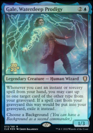 Gale, Waterdeep Prodigy [Commander Legends: Battle for Baldur's Gate Prerelease Promos] MTG Single Magic: The Gathering    | Red Claw Gaming