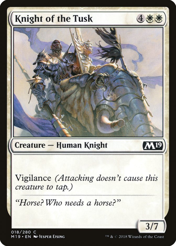 Knight of the Tusk [Core Set 2019] MTG Single Magic: The Gathering    | Red Claw Gaming