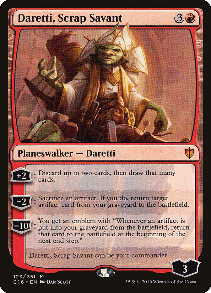 Daretti, Scrap Savant [Commander 2016] MTG Single Magic: The Gathering    | Red Claw Gaming