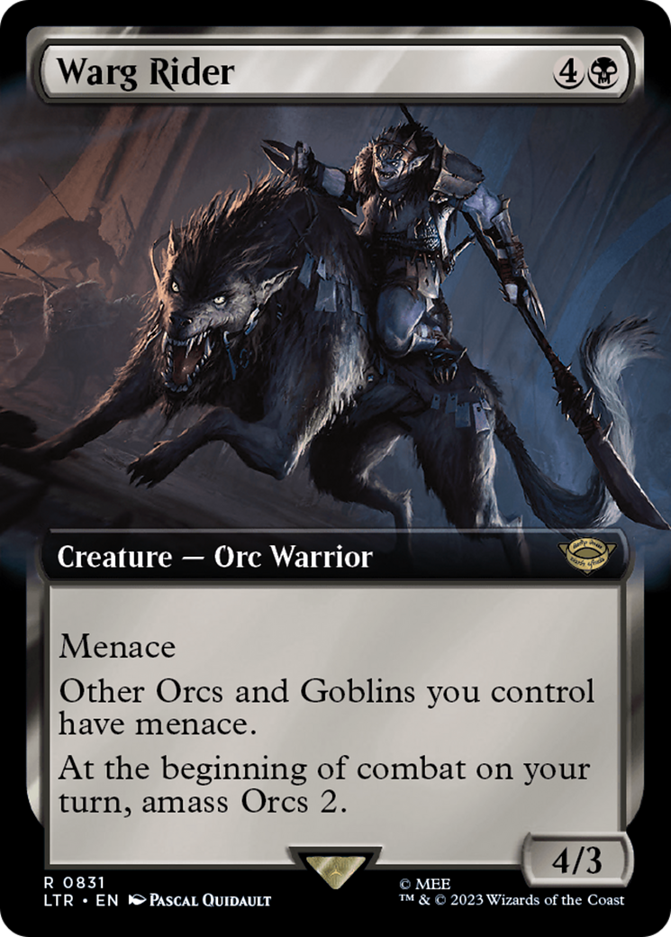 Warg Rider (Extended Art) [The Lord of the Rings: Tales of Middle-Earth] MTG Single Magic: The Gathering    | Red Claw Gaming