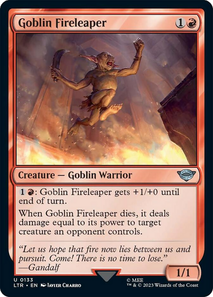 Goblin Fireleaper [The Lord of the Rings: Tales of Middle-Earth] MTG Single Magic: The Gathering    | Red Claw Gaming