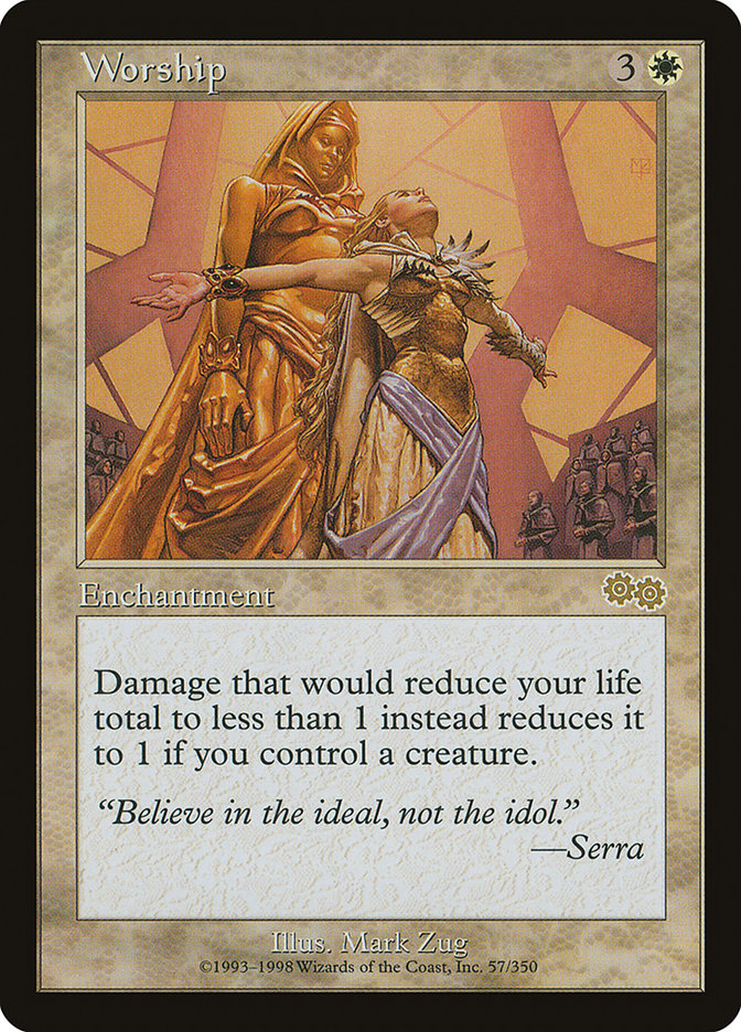 Worship [Urza's Saga] MTG Single Magic: The Gathering    | Red Claw Gaming