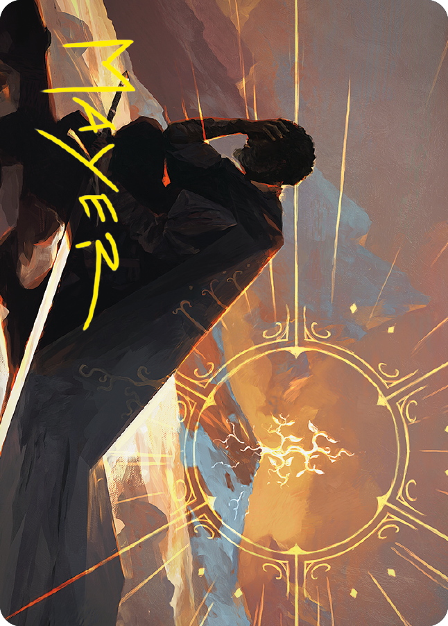 Aragorn, the Uniter Art Card (Gold-Stamped Signature) [The Lord of the Rings: Tales of Middle-earth Art Series] MTG Single Magic: The Gathering    | Red Claw Gaming