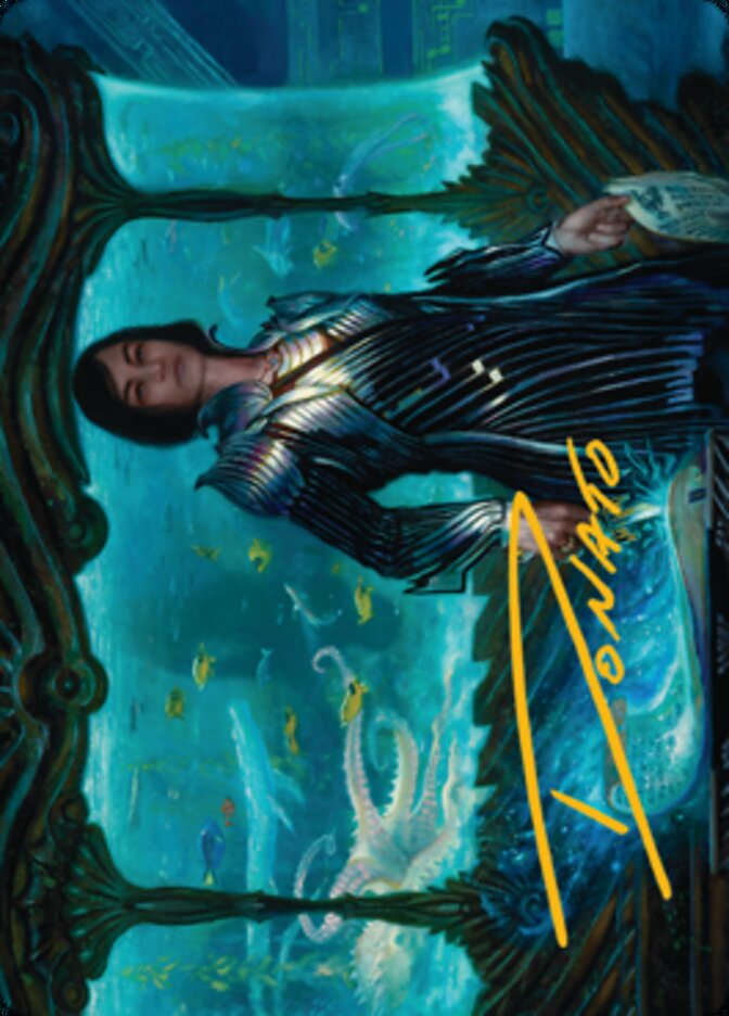 Lagrella, the Magpie Art Card (Gold-Stamped Signature) [Streets of New Capenna Art Series] MTG Single Magic: The Gathering    | Red Claw Gaming