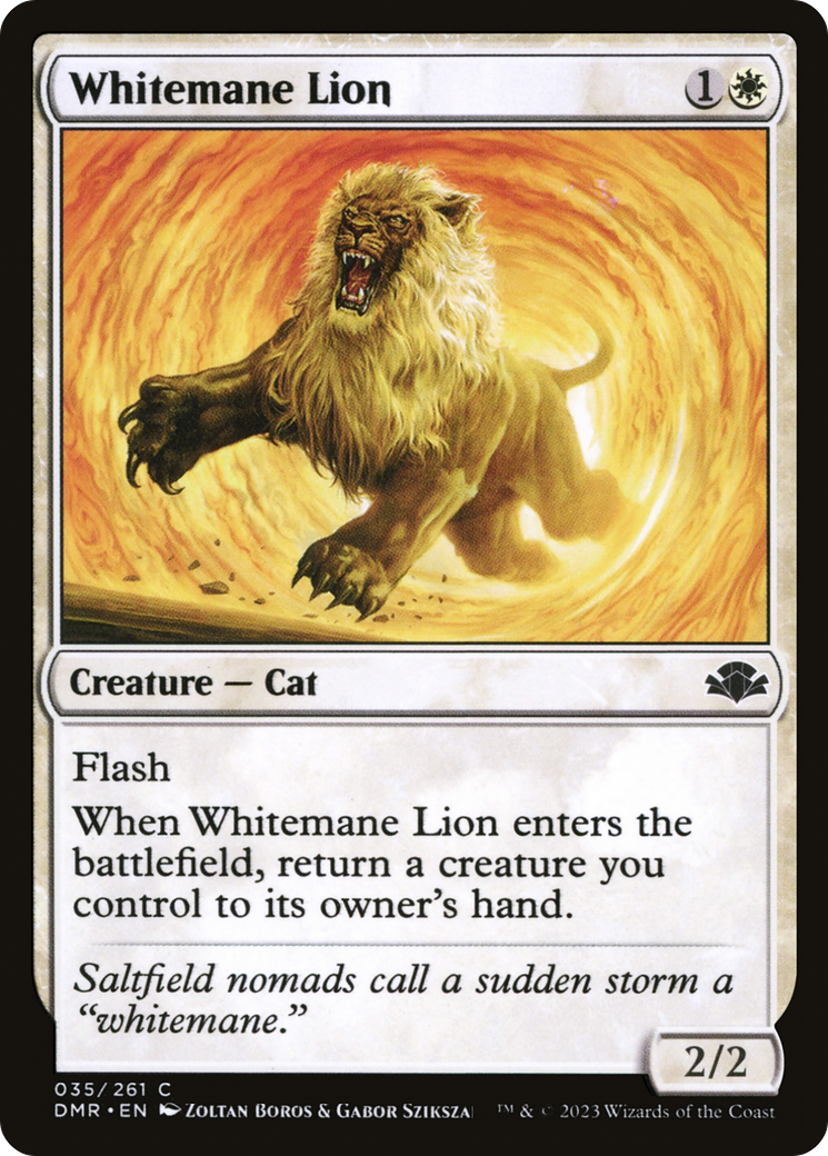 Whitemane Lion [Dominaria Remastered] MTG Single Magic: The Gathering    | Red Claw Gaming