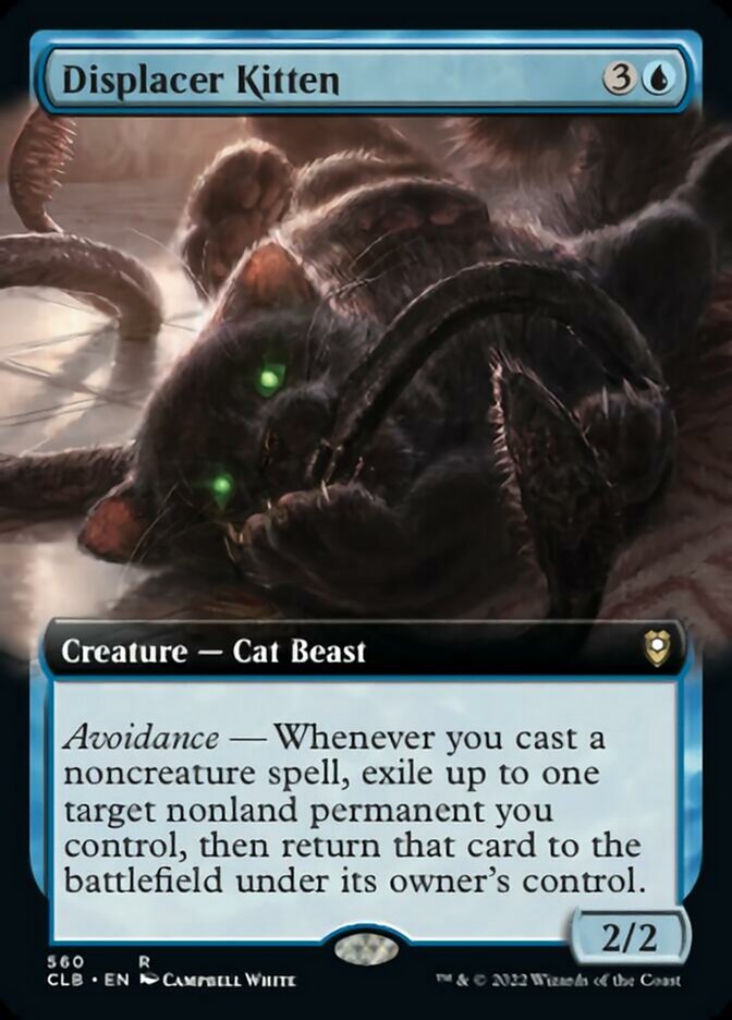 Displacer Kitten (Extended Art) [Commander Legends: Battle for Baldur's Gate] MTG Single Magic: The Gathering    | Red Claw Gaming