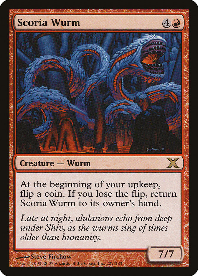 Scoria Wurm [Tenth Edition] MTG Single Magic: The Gathering    | Red Claw Gaming