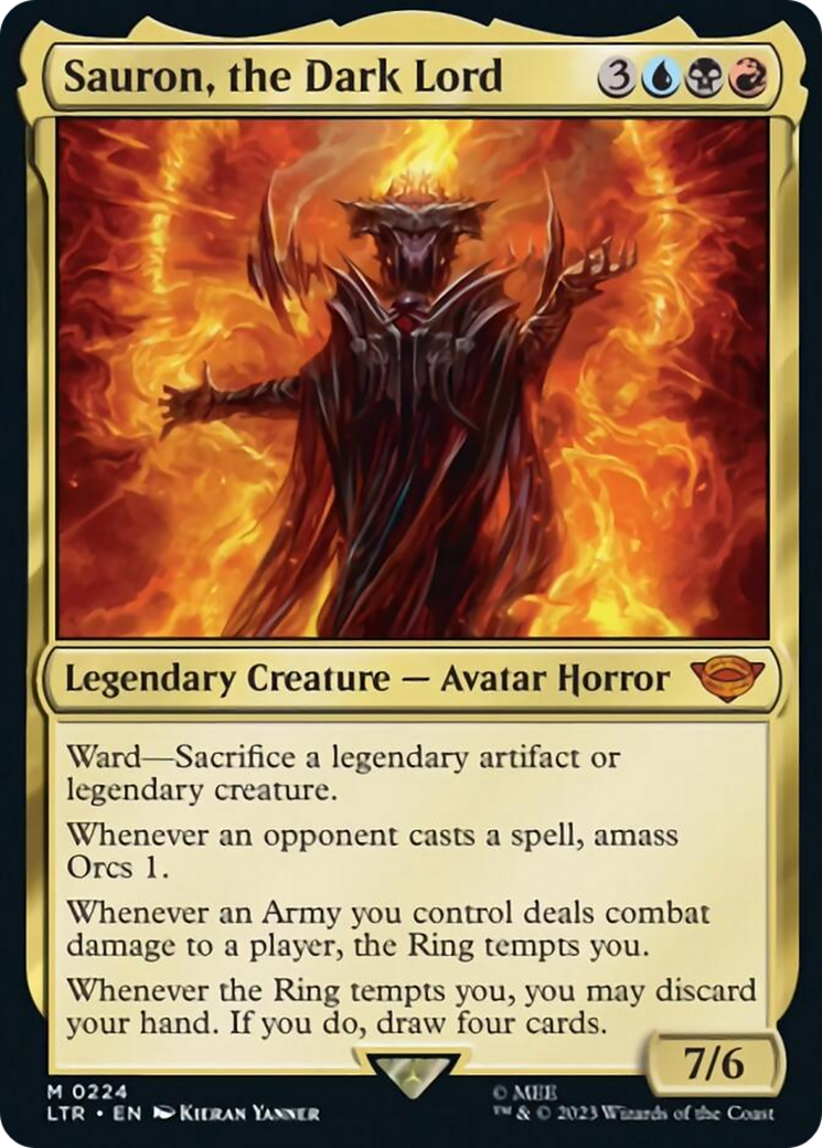 Sauron, the Dark Lord [The Lord of the Rings: Tales of Middle-Earth] MTG Single Magic: The Gathering    | Red Claw Gaming