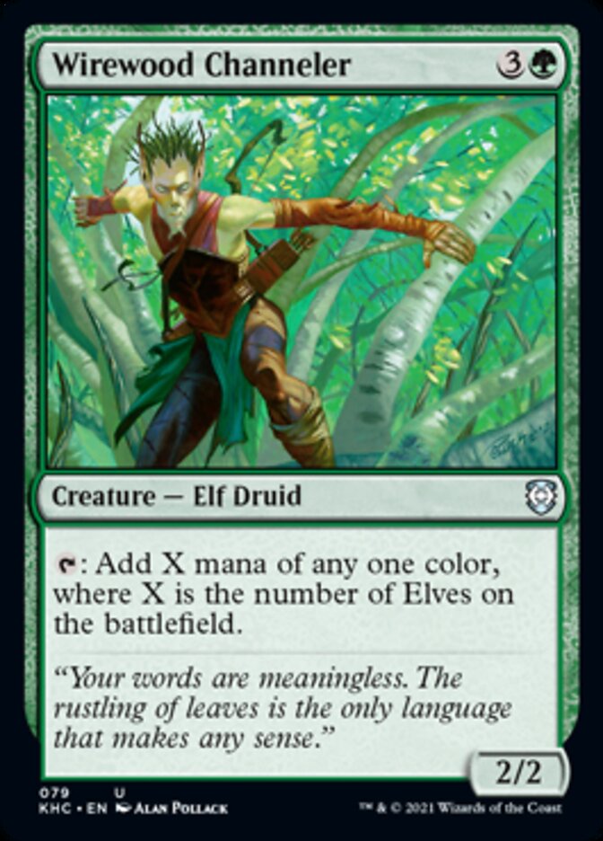 Wirewood Channeler [Kaldheim Commander] MTG Single Magic: The Gathering    | Red Claw Gaming
