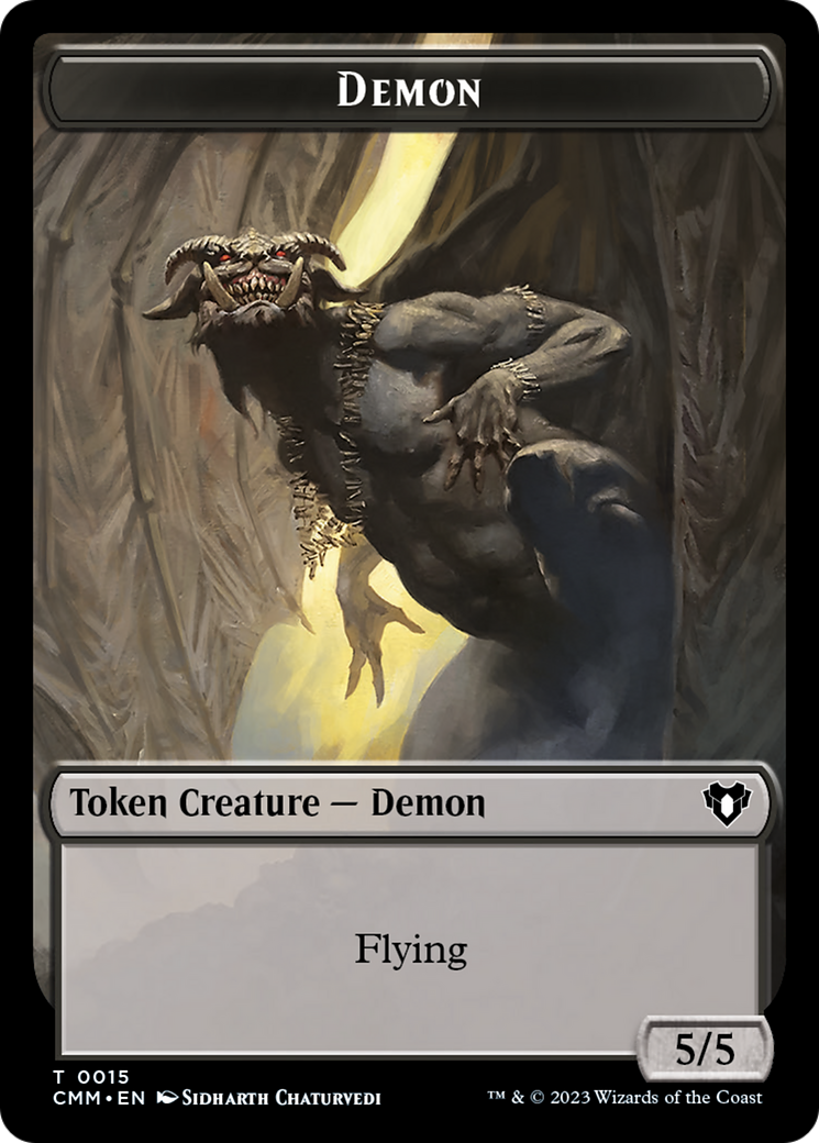 Eldrazi Spawn // Demon Double-Sided Token [Commander Masters Tokens] MTG Single Magic: The Gathering    | Red Claw Gaming