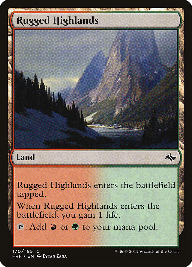Rugged Highlands [Fate Reforged] MTG Single Magic: The Gathering    | Red Claw Gaming