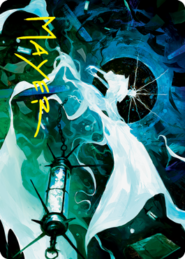 Thirst for Discovery Art Card (Gold-Stamped Signature) [Innistrad: Crimson Vow Art Series] MTG Single Magic: The Gathering    | Red Claw Gaming