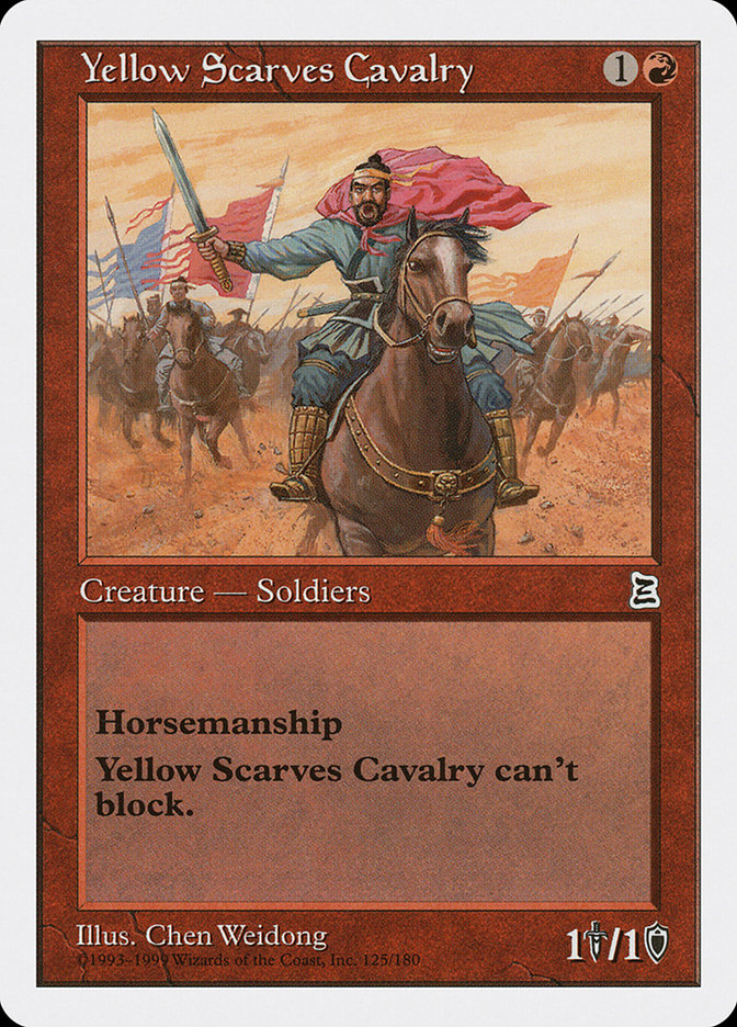Yellow Scarves Cavalry [Portal Three Kingdoms] MTG Single Magic: The Gathering    | Red Claw Gaming