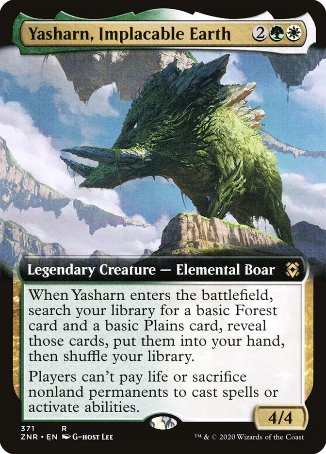 Yasharn, Implacable Earth (Extended Art) [Zendikar Rising] MTG Single Magic: The Gathering    | Red Claw Gaming