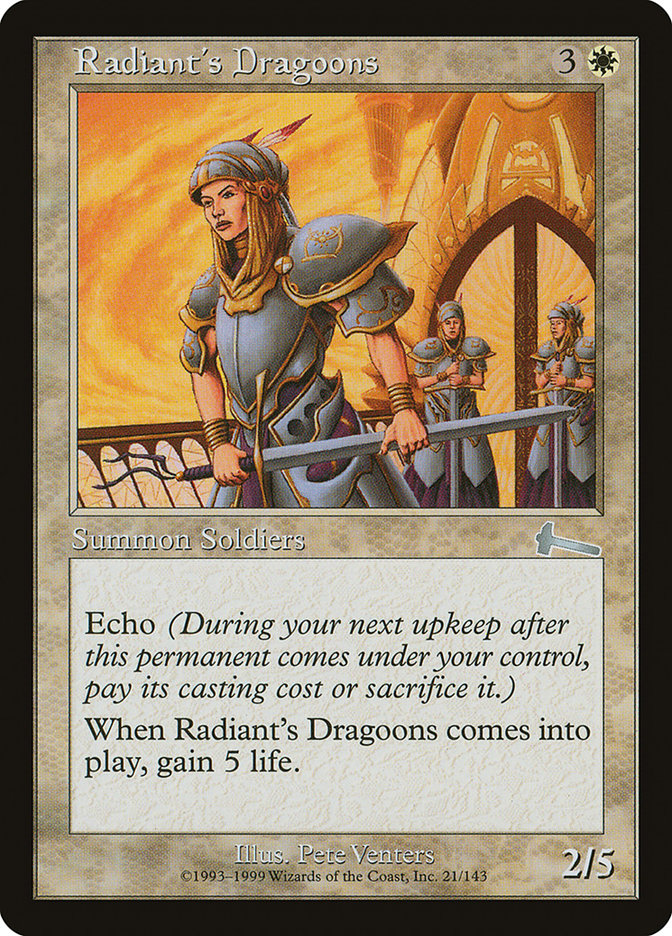 Radiant's Dragoons [Urza's Legacy] MTG Single Magic: The Gathering    | Red Claw Gaming