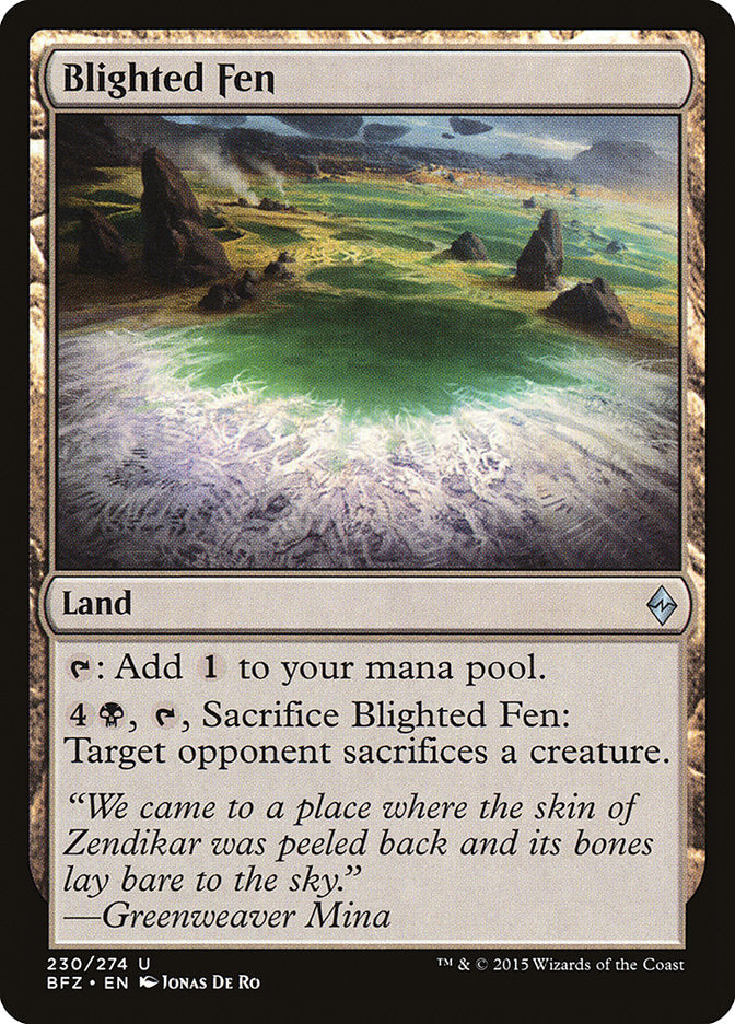 Blighted Fen [Battle for Zendikar] MTG Single Magic: The Gathering    | Red Claw Gaming