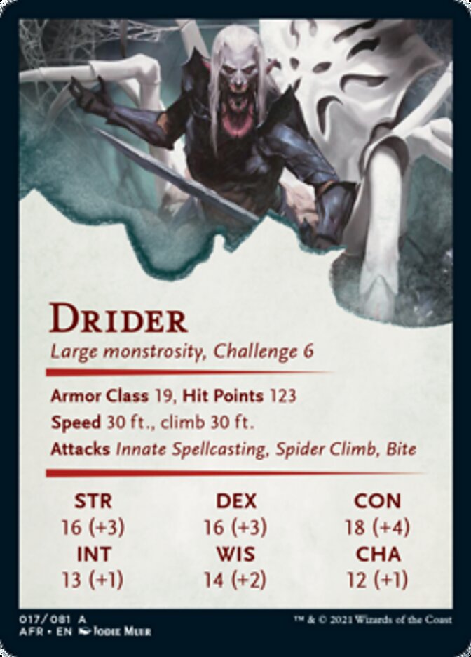 Drider Art Card [Dungeons & Dragons: Adventures in the Forgotten Realms Art Series] MTG Single Magic: The Gathering    | Red Claw Gaming
