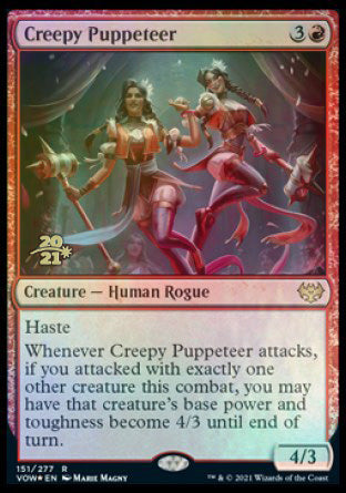 Creepy Puppeteer [Innistrad: Crimson Vow Prerelease Promos] MTG Single Magic: The Gathering    | Red Claw Gaming
