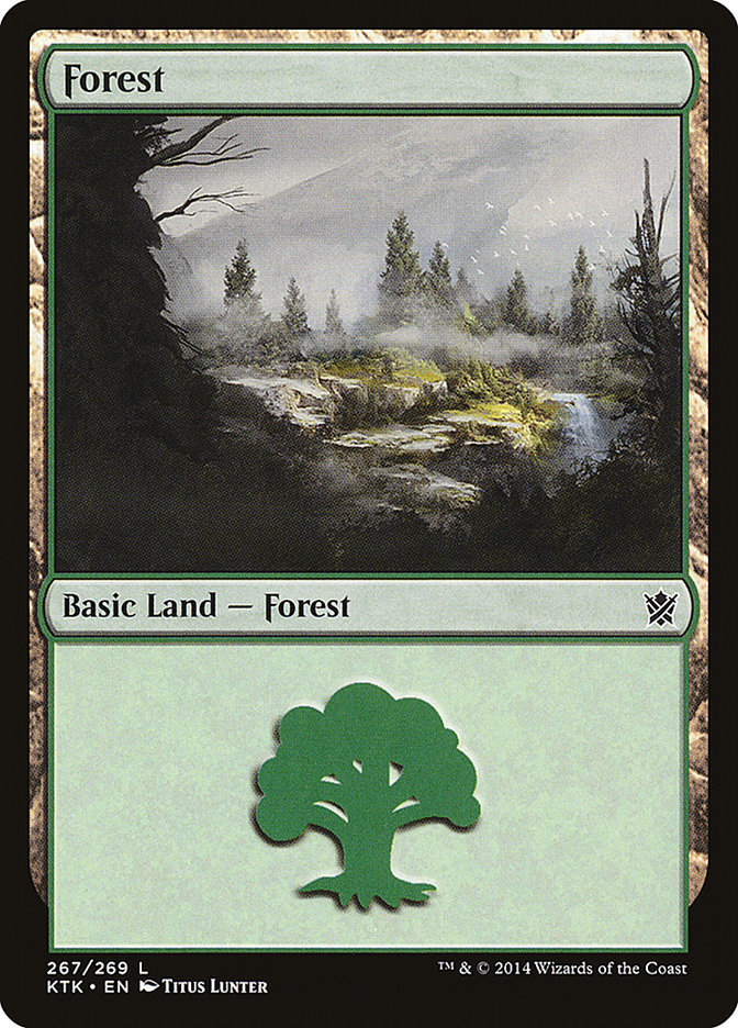 Forest (267) [Khans of Tarkir] MTG Single Magic: The Gathering    | Red Claw Gaming
