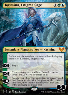 Kasmina, Enigma Sage (Borderless) [Strixhaven: School of Mages] MTG Single Magic: The Gathering    | Red Claw Gaming
