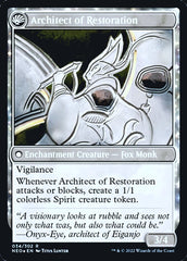 The Restoration of Eiganjo // Architect of Restoration [Kamigawa: Neon Dynasty Prerelease Promos] MTG Single Magic: The Gathering    | Red Claw Gaming