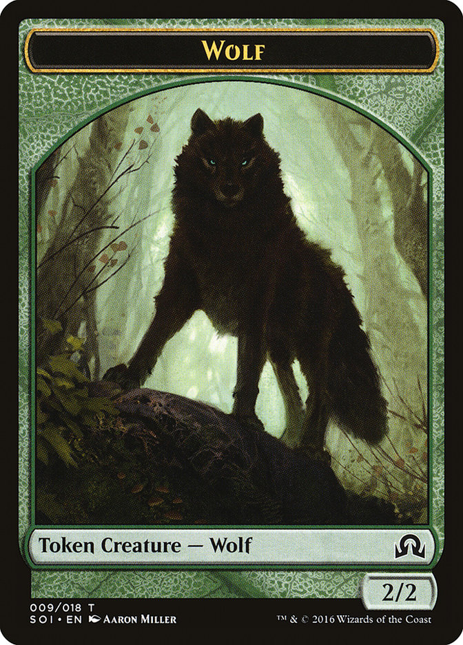 Wolf Token [Shadows over Innistrad Tokens] MTG Single Magic: The Gathering    | Red Claw Gaming