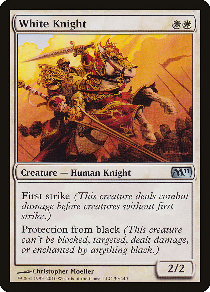 White Knight [Magic 2011] MTG Single Magic: The Gathering    | Red Claw Gaming