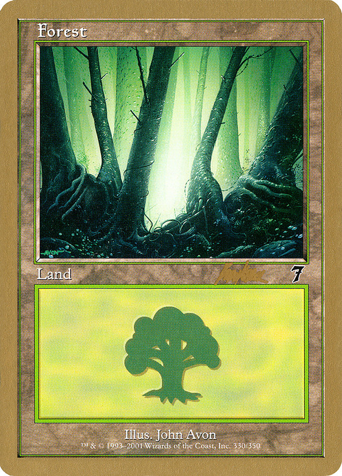 Forest (bk330) (Brian Kibler) [World Championship Decks 2002] MTG Single Magic: The Gathering    | Red Claw Gaming