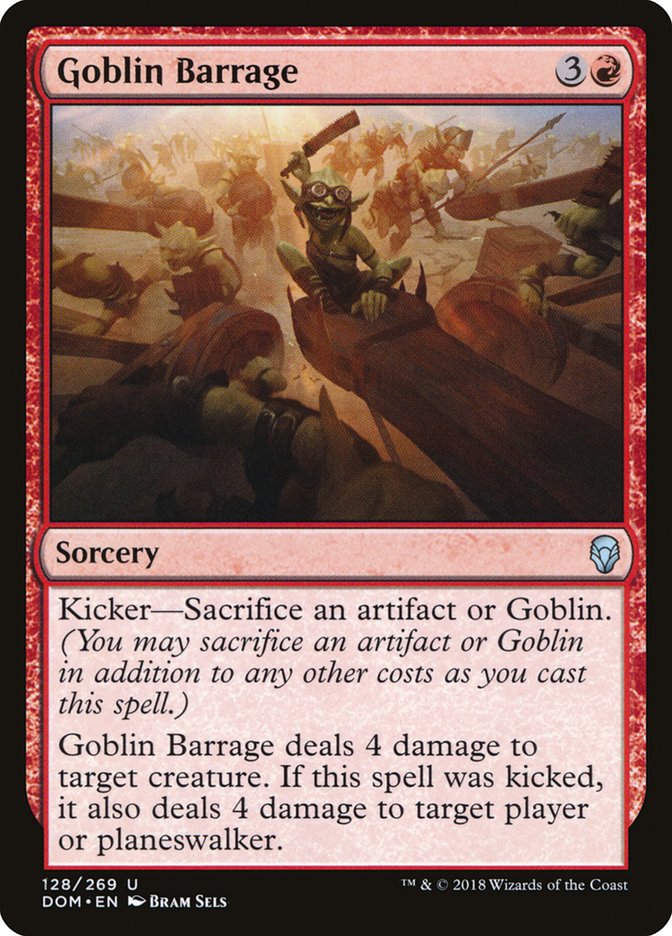 Goblin Barrage [Dominaria] MTG Single Magic: The Gathering    | Red Claw Gaming