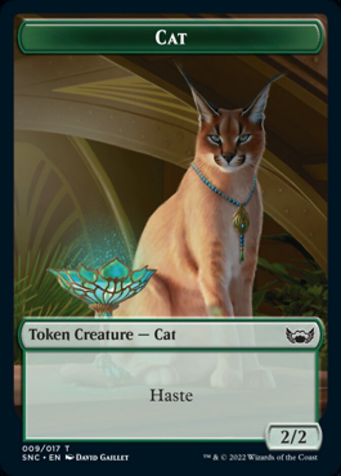 Cat // Rogue Double-Sided Token [Streets of New Capenna Tokens] MTG Single Magic: The Gathering    | Red Claw Gaming