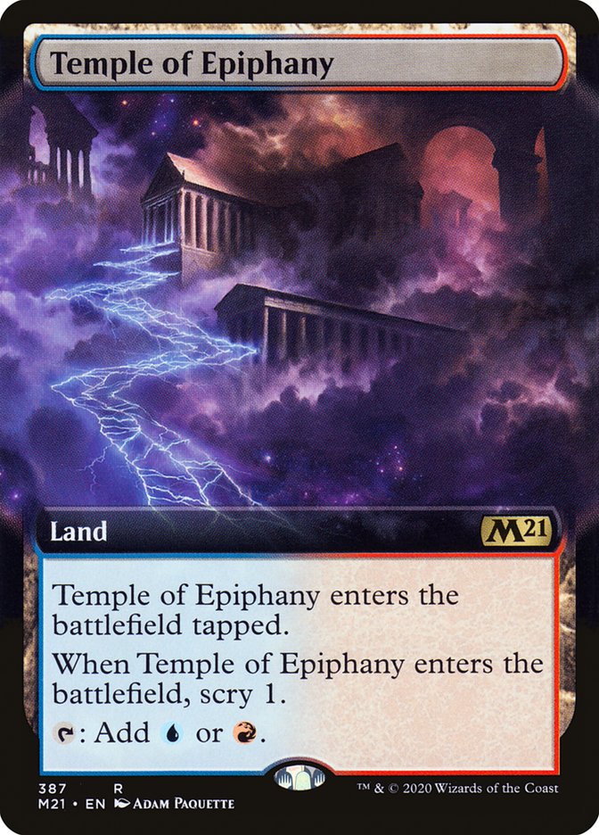 Temple of Epiphany (Extended Art) [Core Set 2021] MTG Single Magic: The Gathering    | Red Claw Gaming