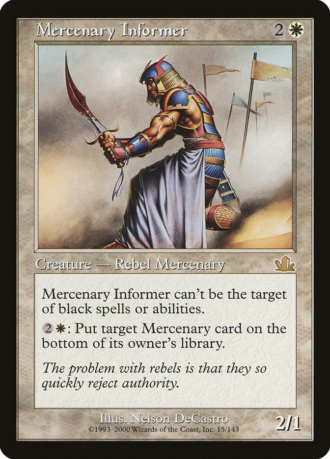 Mercenary Informer [Prophecy] MTG Single Magic: The Gathering    | Red Claw Gaming