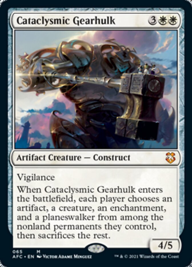 Cataclysmic Gearhulk [Dungeons & Dragons: Adventures in the Forgotten Realms Commander] MTG Single Magic: The Gathering    | Red Claw Gaming