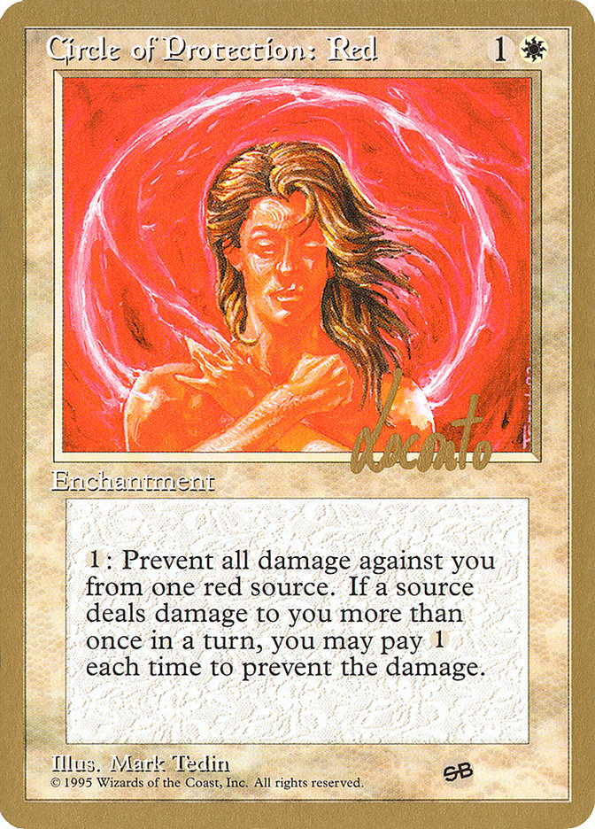 Circle of Protection: Red (Michael Loconto) (SB) (4ED) [Pro Tour Collector Set] MTG Single Magic: The Gathering    | Red Claw Gaming
