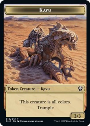 Kavu // Bear Double-Sided Token [Dominaria United Commander Tokens] MTG Single Magic: The Gathering    | Red Claw Gaming