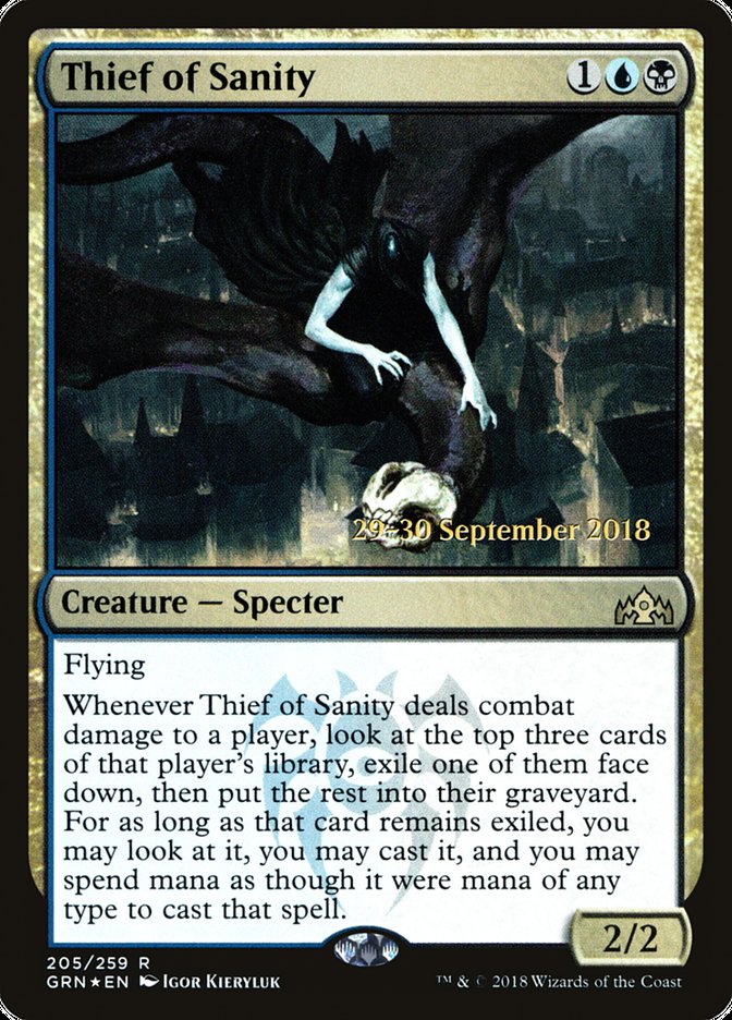 Thief of Sanity [Guilds of Ravnica Prerelease Promos] MTG Single Magic: The Gathering    | Red Claw Gaming