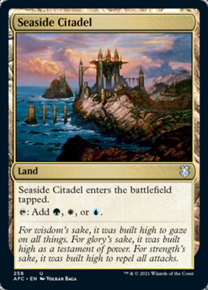 Seaside Citadel [Dungeons & Dragons: Adventures in the Forgotten Realms Commander] MTG Single Magic: The Gathering    | Red Claw Gaming
