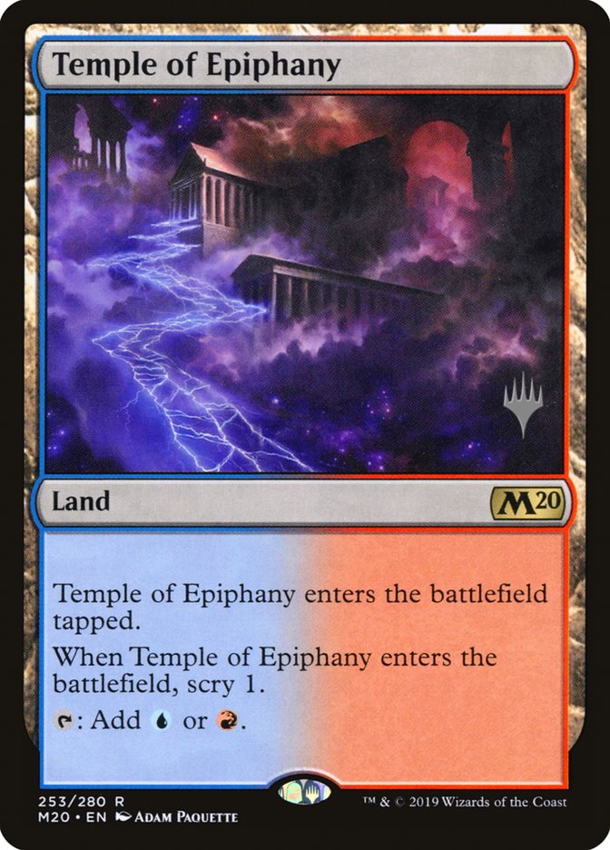 Temple of Epiphany (Promo Pack) [Core Set 2020 Promos] MTG Single Magic: The Gathering    | Red Claw Gaming