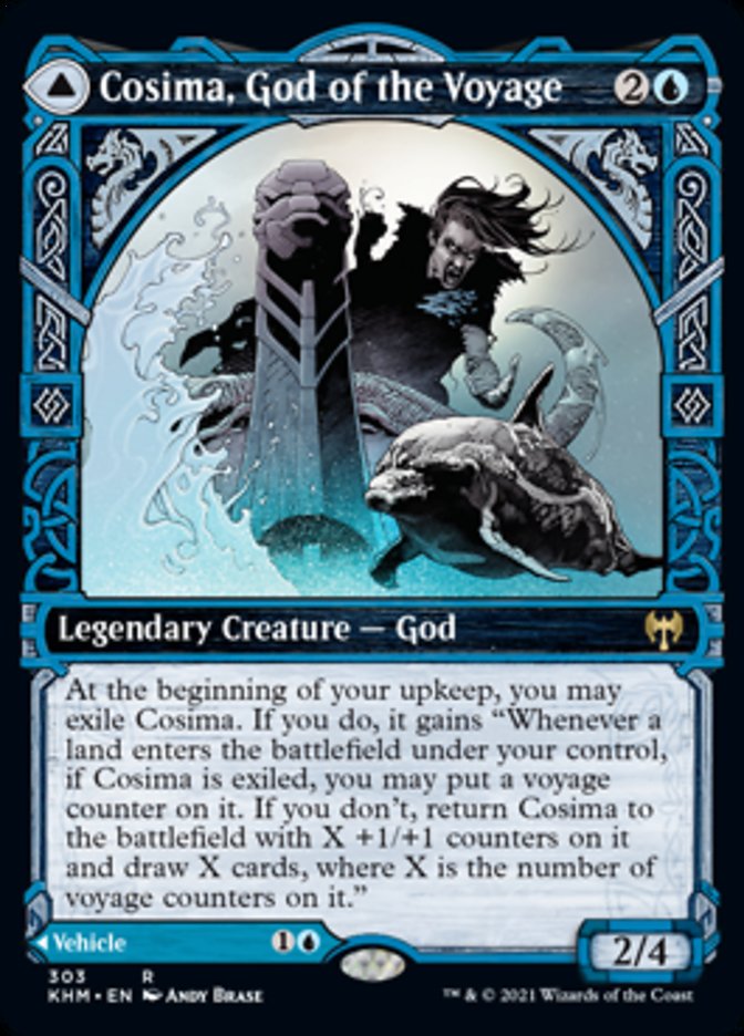 Cosima, God of the Voyage // The Omenkeel (Showcase) [Kaldheim] MTG Single Magic: The Gathering    | Red Claw Gaming