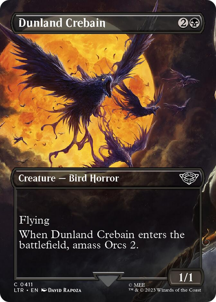 Dunland Crebain (Borderless Alternate Art) [The Lord of the Rings: Tales of Middle-Earth] MTG Single Magic: The Gathering    | Red Claw Gaming