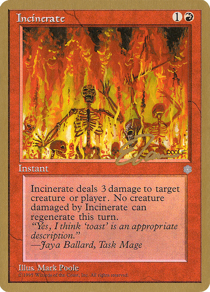 Incinerate (Eric Tam) [Pro Tour Collector Set] MTG Single Magic: The Gathering    | Red Claw Gaming