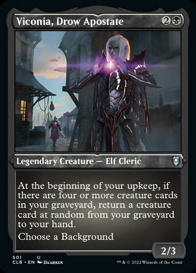Viconia, Drow Apostate (Foil Etched) [Commander Legends: Battle for Baldur's Gate] MTG Single Magic: The Gathering    | Red Claw Gaming