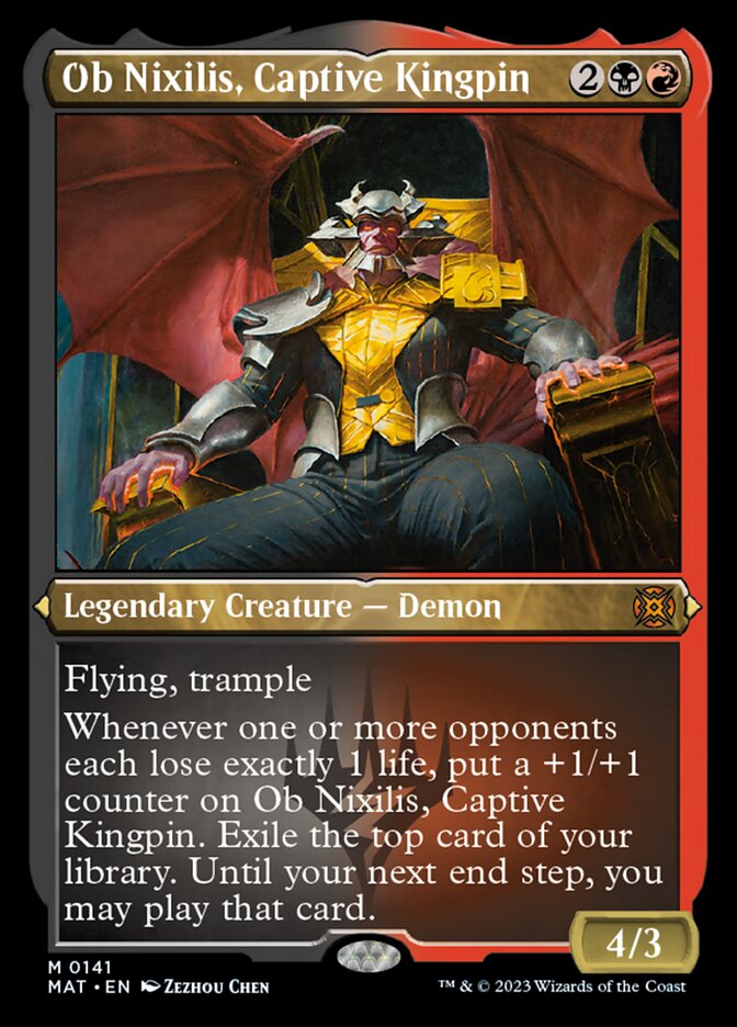 Ob Nixilis, Captive Kingpin (Foil Etched) [March of the Machine: The Aftermath] MTG Single Magic: The Gathering    | Red Claw Gaming
