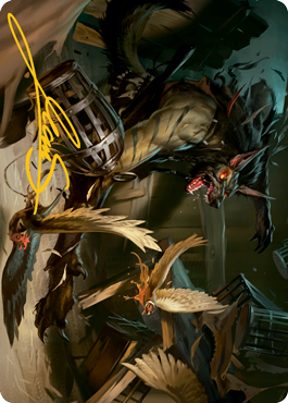 Wing Shredder Art Card (Gold-Stamped Signature) [Innistrad: Midnight Hunt Art Series] MTG Single Magic: The Gathering    | Red Claw Gaming