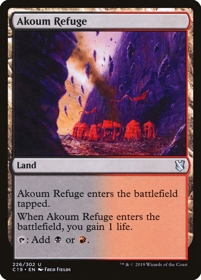Akoum Refuge [Commander 2019] MTG Single Magic: The Gathering    | Red Claw Gaming