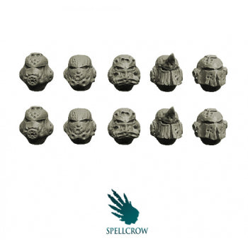 Plague Legions Knight Heads Minatures Spellcrow    | Red Claw Gaming