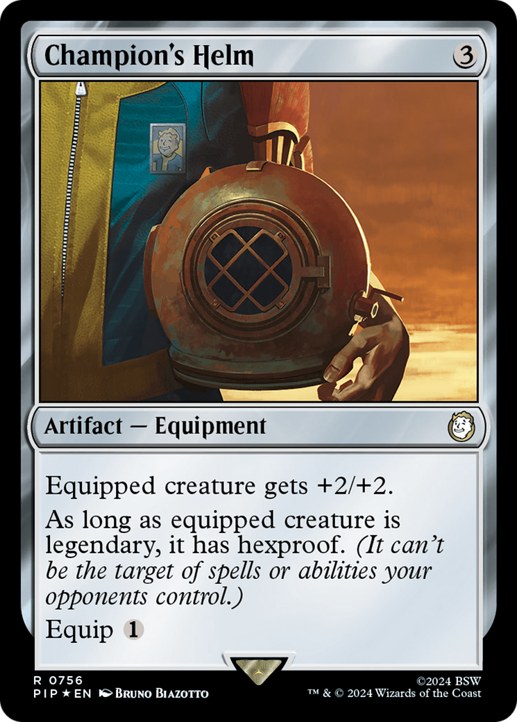 Champion's Helm (Surge Foil) [Fallout] MTG Single Magic: The Gathering    | Red Claw Gaming
