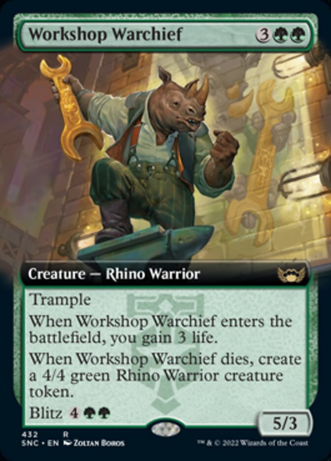 Workshop Warchief (Extended Art) [Streets of New Capenna] MTG Single Magic: The Gathering    | Red Claw Gaming