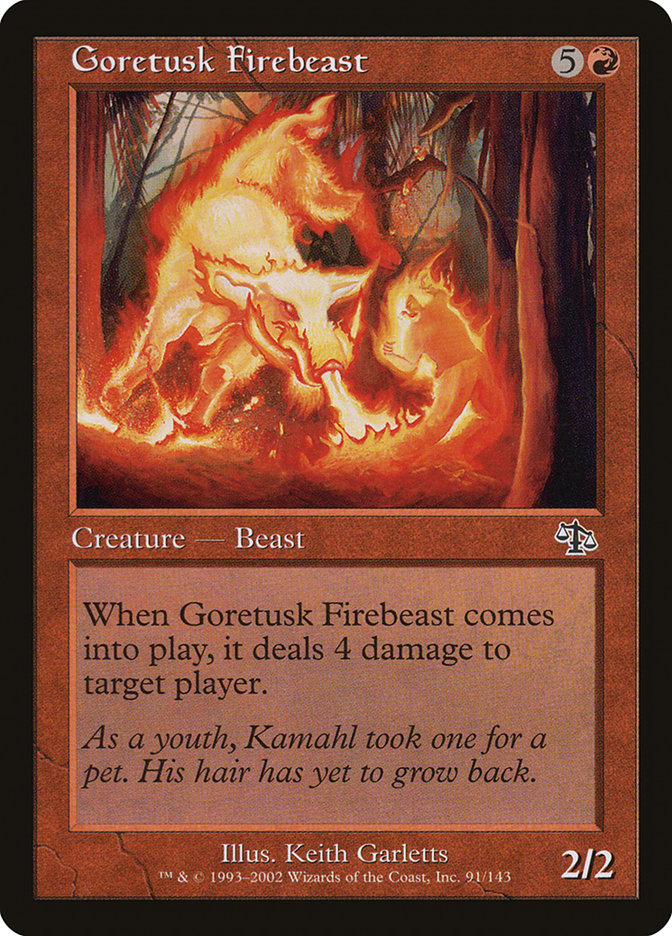 Goretusk Firebeast [Judgment] MTG Single Magic: The Gathering    | Red Claw Gaming