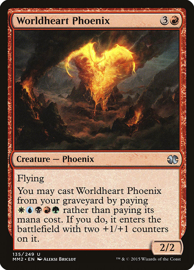 Worldheart Phoenix [Modern Masters 2015] MTG Single Magic: The Gathering    | Red Claw Gaming